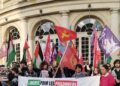 France (AIL): Rally in support of Palestinian and Lebanese prisoners in Rennes.