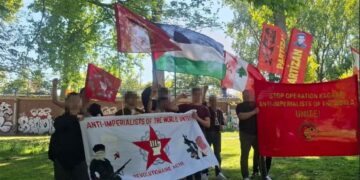 Netherland (AIL): International Bloc at the Mass May Day in the Netherlands