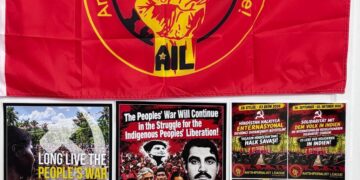 Deutschland (AIL): Solidarity with the People of India and Protest Against the Attacks by the Indian State in Bischofsheim/Rüsselsheim