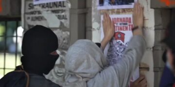 Colombia (AIL): AIL campaign against imperialism and colonialism: postering actions on october 12
