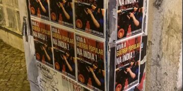 Portugal (AIL): Antiimperialist League puts up hundreds of posters in Lisbon in defense of the People’s War in India